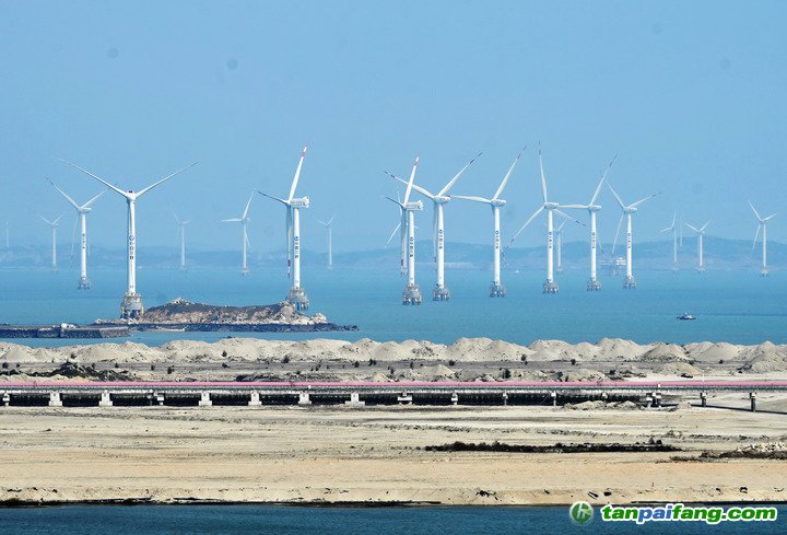 2021年3月9日，三峽福清興化灣海上風(fēng)電場。新華社記者 林善傳 攝